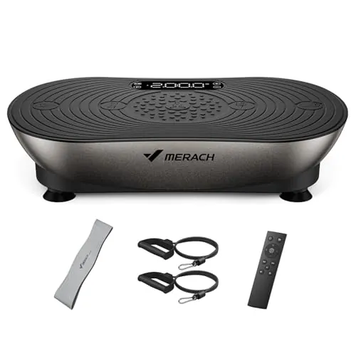 MERACH V33 Pro Alta Frecuencia Plataforma Vibratoria (Plateado)
