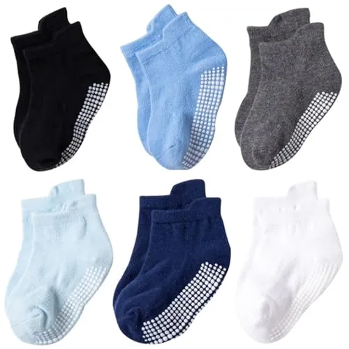 DRESHOW Calcetines Tobilleros Antideslizantes con Suelas Antideslizantes para Bebés Niños Pequeños Niños Niñas