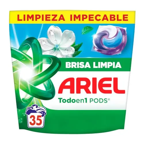 Ariel PODS Todo En 1, Detergente Líquido En Cápsulas 35 Lavados, Brisa Limpia