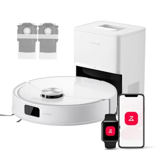 roborock Q10 S5+ Set Robot Aspirador y Fregasuelo 2 en 1 de 10000 Pa, Doble Sistema Antienredos, Obstacle Avoidance, 7 Weeks Self-Emptying, Navegación PreciSense LiDAR, Control por App, Blanco