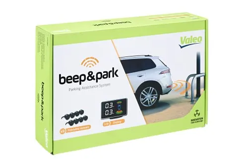 VALEO 632202 - Sistema de Ayuda al Aparcamiento - Kit Beep&Park: 8 Sensores + 1 Pantalla LCD - Instalación Delantera y Trasera