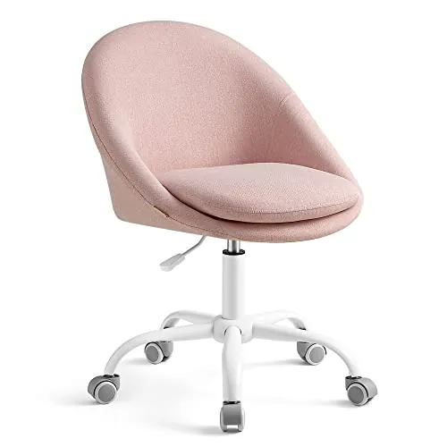 SONGMICS Silla de Oficina en Casa, Altura Ajustable, Acolchada con Espuma