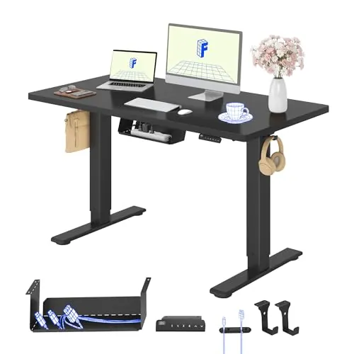 FLEXISPOT E1 Pro Escritorio Elevable Eléctrico 120x80cm con Tablero Entero