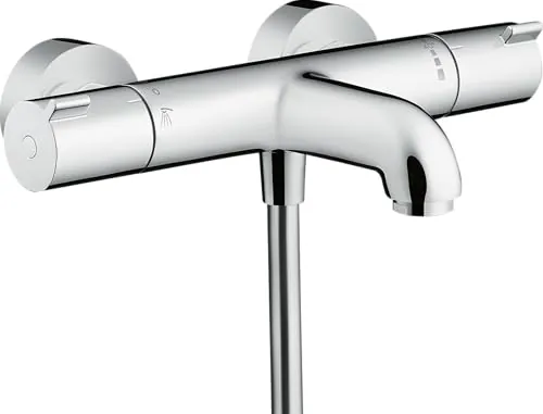 hansgrohe Ecostat 1001 CL - termostato para bañera visto , grifo bañera con botón de seguridad (SafetyStop) a 40 °C, termostato , mezclador para 2 funciones, cromo, 13201000