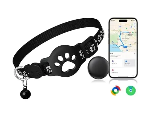 Localizador GPS Perros y Gatos, Collar GPS Gatos Sin Suscripción