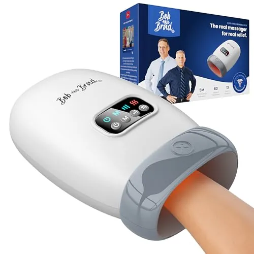BOB AND BRAD H60 Masajeador de Manos con Calor y Compresión, Alivia Dolor de Artritis y Síndrome del Túnel Carpiano, Masaje Relajante para Muñecas y Dedos, Regalo para Hombres, Mujeres