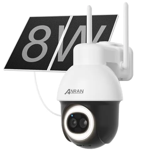 ANRAN AOV 5MP+3MP 24/7 Binocular Camara Vigilancia WiFi Exterior Solar