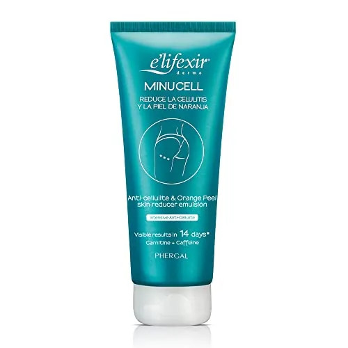 E'lifexir Minucell - Crema Anticelulítica Tensora y Reductora | Reduce Celulitis y Piel de Naranja, Remodela el Contorno, hidrata y reafirma | Piel Lisa y Luminosa al Instante | 200 mL