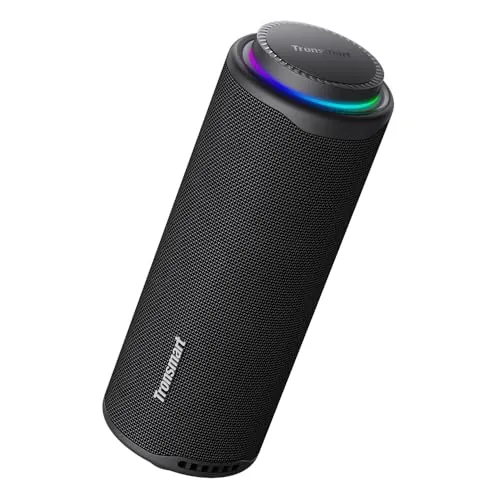 Tronsmart T8 Altavoz Portátil Bluetooth 40W, Luces Led, Protección Agua IPX7, Graves Potentes con Sonido Stereo de Alta Fidelidad, Speaker Inalámbrico con EQ para Camping, Ciclismo, Interior, Exterior