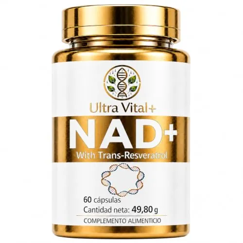 NAD Resveratrol Puro 1000 mg, NAD+ Trans-Resveratrol 260 mg, 60 Cápsulas | 1000 mg de NAD con resveratrol al día: el doble de NAD+ que un complejo con 500 mg, alternativa al NMN, COA por lote