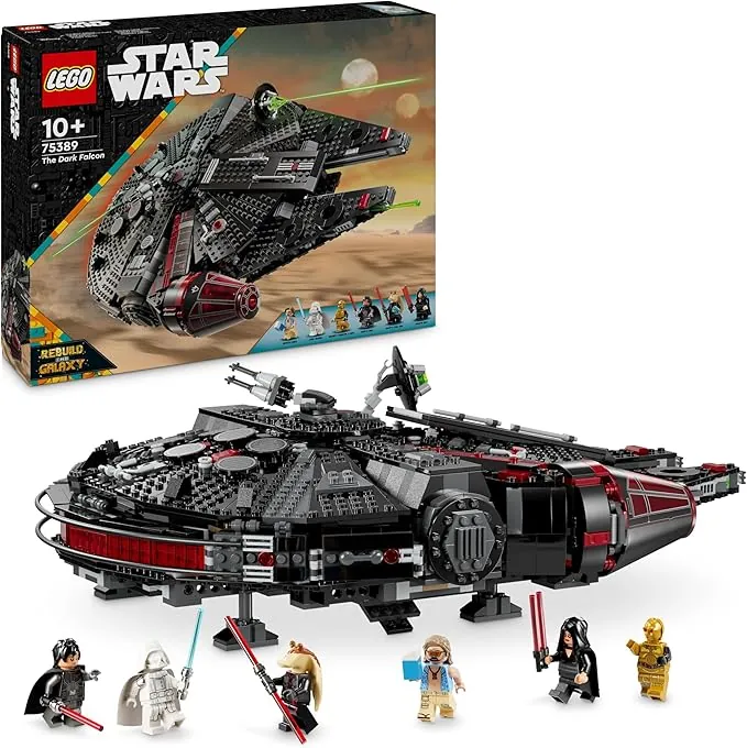 LEGO Star Wars 75389 Halcón Oscuro - Maqueta de Juguete de Nave Estelar para Jugar y Exponer - Cañones Automáticos, Giratorios y 6 Minifiguras Inc. C-3PO - Regalo para Niños de 10+ Años y Fans