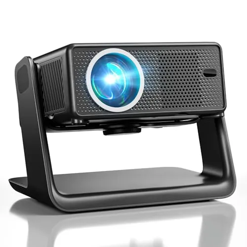 Proyector Compatible con Netflix 28000 Lúmenes, Einyoumily, WiFi6 Bluetooth, Proyector Portátil Enfoque Eléctrico/Corrección Trapezoidal 4D, Admite Más de 100000 Apps