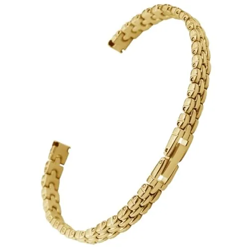 LMINGZE Correas de Reloj for Mujer, de 6 mm, 8 mm, 10 mm y 12 mm, de Metal, tamaño pequeño, Universal, de Acero Inoxidable.(Gold,10mm)