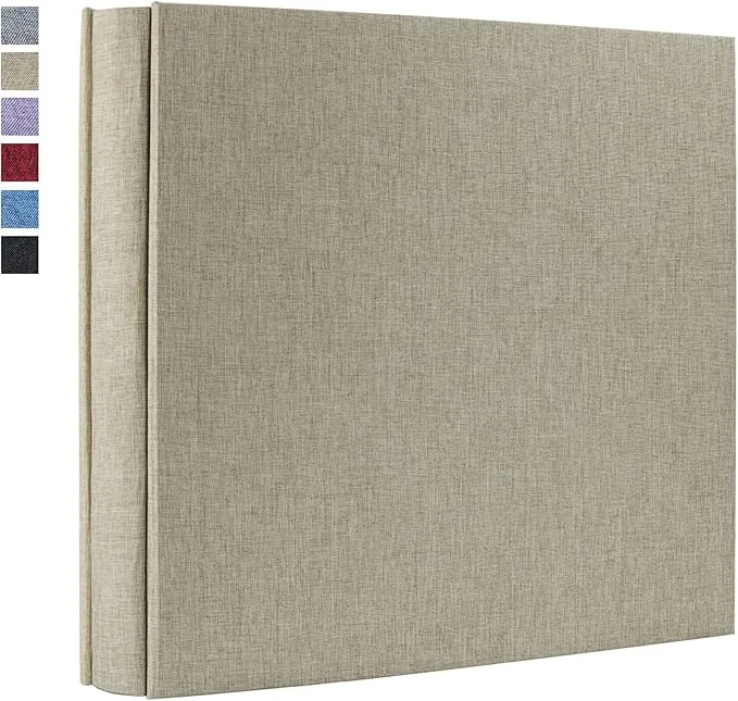 Vienrose Álbum de Fotos 10x15 Funda de Lino, Capacidad para 600 Fotos, 120 Páginas (60 Hojas) Horizontales y Verticales, Álbum para Boda, Bebé y Familia