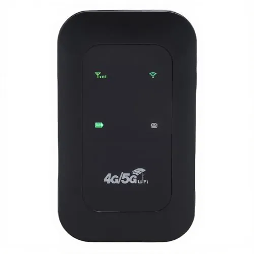 4G 5G WiFi Hotspot, LTE Mobile Router mit SIM -Kartensteckplatz, 2100 MAh Langlebiger und Wiederaufladbarer Unterstützt 300 Mbit/S, 10 Gerätekonnektivität, Tragbare
