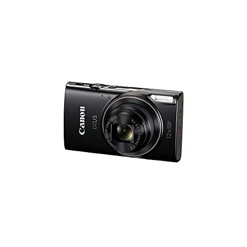 Canon IXUS 285 HS - Cámara digital compacta de 20.2 Mp (pantalla de 3”, zoom óptico de 12x, NFC, video Full HD, WiFi), color negro