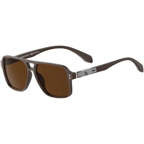 SIPLION Gafas de Sol Hombre Polarizadas UV400 TR90 para Conducir | Montura Completa Rectangular Ligera con Lentes TAC, Puente Integrado y Bisagras Flexibles para Viajes Senderismo y Uso Diario
