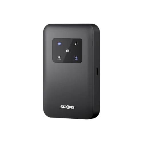 Strong Router WiFi Portátil con SIM, 4G+ LTE CAT6 300 Mbps en Descarga, WiFi AC900Mbps, Hotspot WiFi Portátil para Viajes, Conecta hasta 16 Dispositivos, Batería Recargable 2500mAh, USB-C (MIFI900)