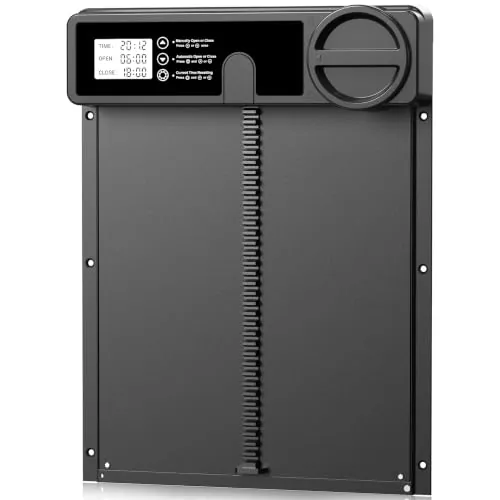 INNOLAND Puerta Gallinero Automatica Grande con Pantalla LCD