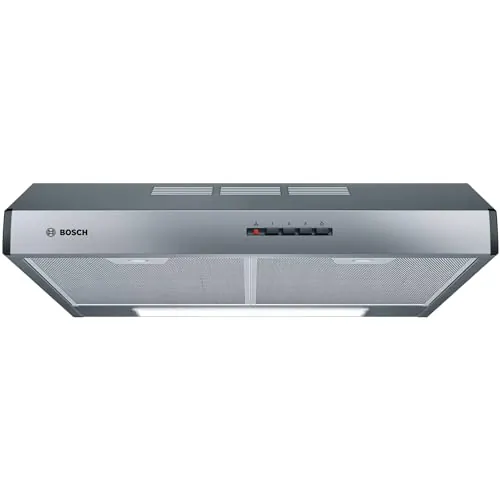 Bosch - Campana Extractora Convencional, Serie 4, 60 cm, Iluminación LED, Filtros Antigrasa, Instalación en Recirculación, Acero, DUL63CC55