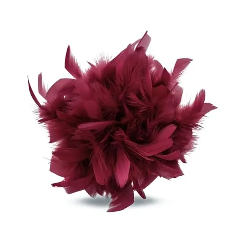 Baesics Broche de plumas para mujer, 2 en 1, hecho a mano, plumas, estilo vintage, accesorio para boda, fiesta, carnaval, tocado para el pelo, para blazer, vestido, chaqueta, diseño de flores boho, 1