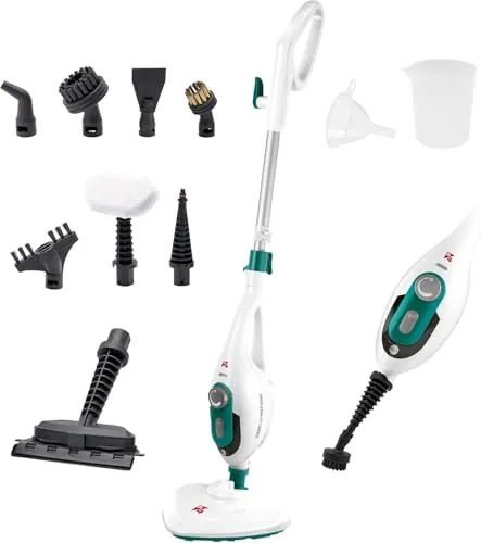Di4 Steamclean Multi 10 Max Mopa/Limpiador a Vapor Multifunción 10 en 1, 1500W, Elimina 99,9% de Virus y Bacterias, Limpieza sin Químicos ni Abrasivo, Vaporeta Hogar, Limpiador Tapicerias