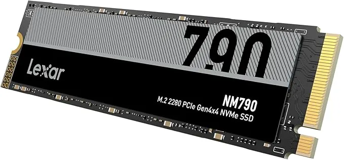 Lexar NM790 8 TB SSD, PCIe Gen4x4 NVMe 1.4 M.2 2280 SSD, hasta 7.400 MB/s de Lectura, 6.500 MB/s de Escritura, para PS5, PC, Ordenador portátil y Jugadores