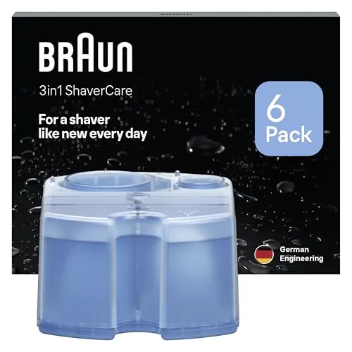 Braun ShaverCare 3en1 Cartuchos para El Centro SmartCare, Pack de 6