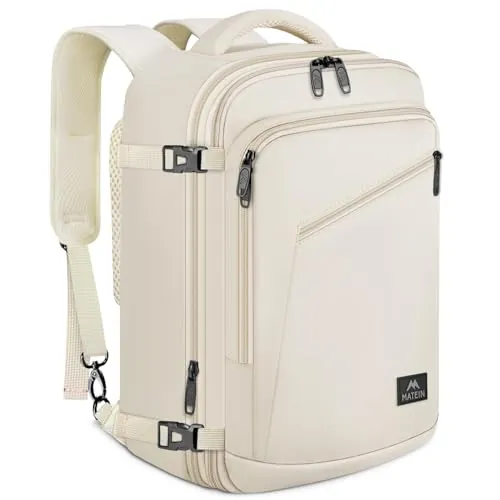 MATEIN Mochila Viaje Cabina Avion 40x30x20, Expandible Mochila Cabina Mujer