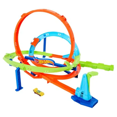 Hot Wheels Action Loop Cyclone Challenge Circuit y Coche de Juguete