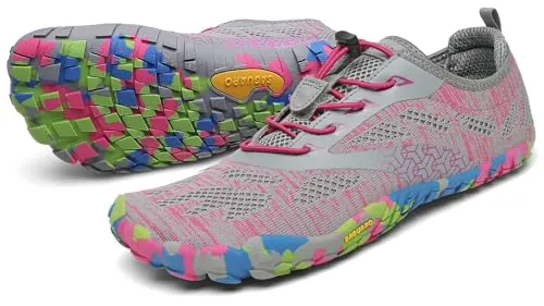 SAGUARO Hombre Mujer Barefoot Zapatillas de Trail Running Minimalistas Zapatillas de Deporte Fitness Zapatos Descalzos para Correr en Montaña Escarpines de Agua, Rosa Caramelo, 39 EU