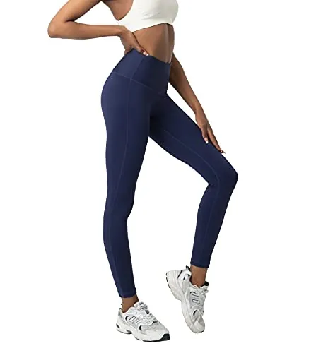 LAPASA Leggins Mujer Cintura Alta Pantalón Deportivo Yoga S Azul Marino