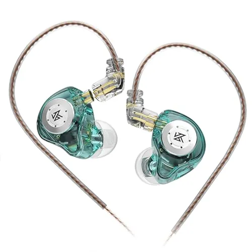 keephifi KZ EDX Pro KZ in Ear Monitor KZ Auriculares Dual DD HiFi estéreo Sonido Escenario Auriculares con Cable Cancelación de Ruido IEM para músicos Cantantes audiófilos (Azul,Sin micrófono)