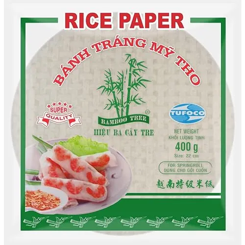 BAMBOO TREE Papel de Arroz 22 cm, Redondo (1 X 400 GR)