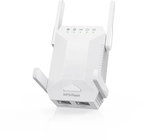 GXGW Repetidor WiFi 1200Mbps Doble Banda Amplificador Señal WiFi con WPS