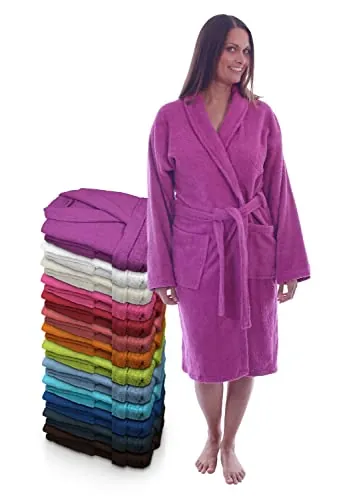 LEBENGOOD Albornoz Mujer 100% Algodón OEKO-TEX, Toalla Rizo Americano 450 gsm, Albornoces Juveniles, Ducha, Piscina, Bata Baño, Unisex, Hombre, Tallas S M L XL XXL 3XL (M, Morado)