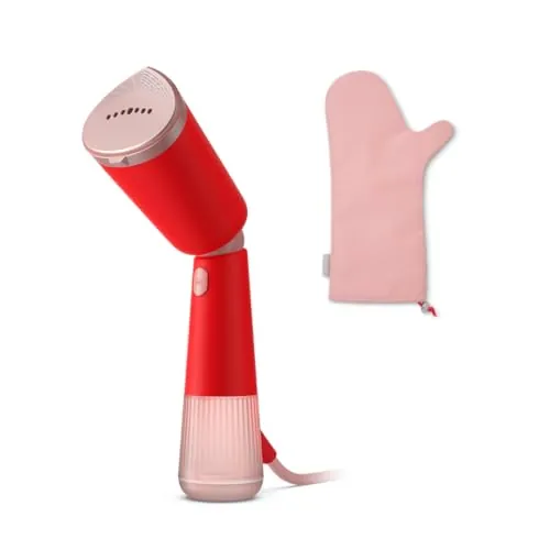 Philips 5000 Vaporizador de Mano Vertical, 1300 W, 24g/min, Rojo
