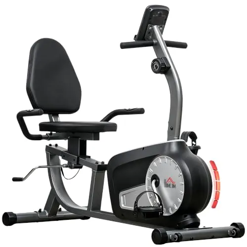 HOMCOM Bicicleta Estática con Respaldo Ajustable Asiento Regulable