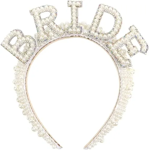 Diadema de Perlas, Bride Diadema, Diadema de Perlas Mujer, Corona Bride, Complementos Bride, Bride Accesorios, Adornos de Novia para Bodas, Despedidas de Soltero y Veladas con Amigos