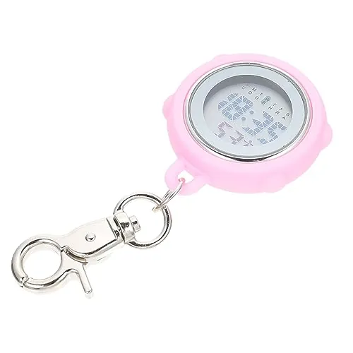 PACKOVE Reloj de Bolsillo Digital Clip para Enfermera, Acero Inoxidable, Pantalla Digital, Portátil y Resistente para Estudiantes y Profesionales Médicos