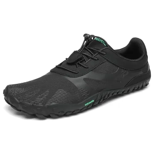 SAGUARO Zapatillas Barefoot Hombre Mujer Zapatillas Minimalistas Zapatos Barefoot Calzado Minimalistas Zapatillas de Trail Running Barefoot Shoes para Zero Drop Suela Negro Pasas,Gr.41