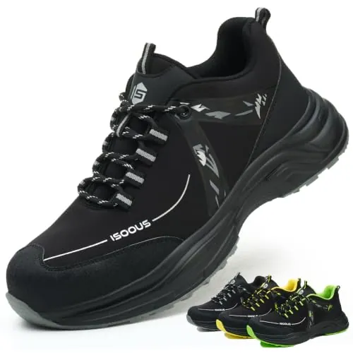 Zapatos de Seguridad para Hombre Mujer Zapatillas de Seguridad Ligero | Calzado Trabajo con Punteras de Acero Antideslizante Zapatillas Trabajo Comodo Zapatos de Trabajo