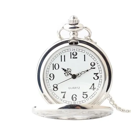 Vintage Reloj De Bolsillo,Reloj Bolsillo Hombre,Relojes De Bolsillo con Cadena,Reloj De Bolsillo De Cuarzo,Cadena Reloj De Bolsillo Vintage,Reloj De Bolsillo De Cuarzo Antiguo con Cadena Y Números