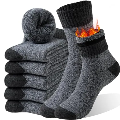 MOSOTECH Calcetines Térmicos Hombre Invierno 5 Pares Regalo Ideal