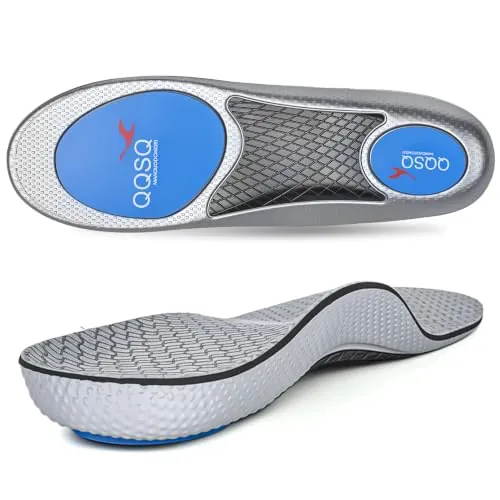 QQSQ Plantillas para Fascitis Plantar, Plantillas Ortopédicas para Hombre y Mujer con Soporte del Arco Plantar, para Pie Plano, Espolón Calcáneo, Trabajo y Deporte