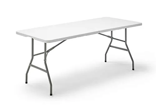 KG KITGARDEN Mesa Plegable Portátil Multifuncional, 180x70x74cm, Blanco