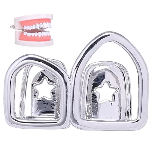 Fopytu Hip Hop Hop Hope Facinada Abierta De Dientes Dobles Tapa De Dientes Cubierta De Dientes Punk Tapa De Tapa del Diente Rapper Rapper Joyería Decoración De Dientes