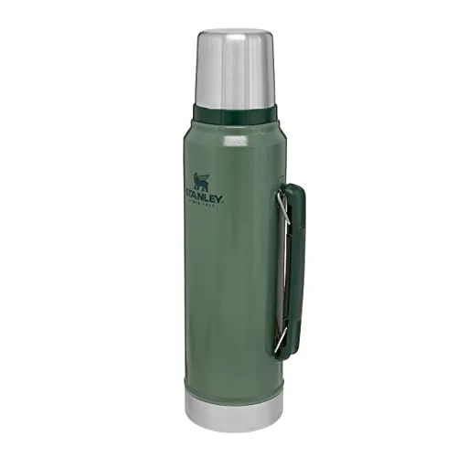 STANLEY Classic Legendary Botella Termica 1 Litro - Mantiene Frío o Calor 24 Horas - Termo Cafe - Cantimplora Acero Inoxidable - Sin BPA - Apto Para Lavavajillas - Hammertone Green