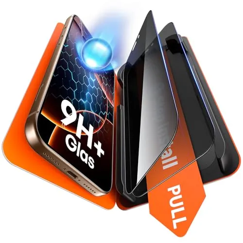 TAURI Protector Pantalla para iPhone 16 Pro Max [Instalación en 1 Paso]