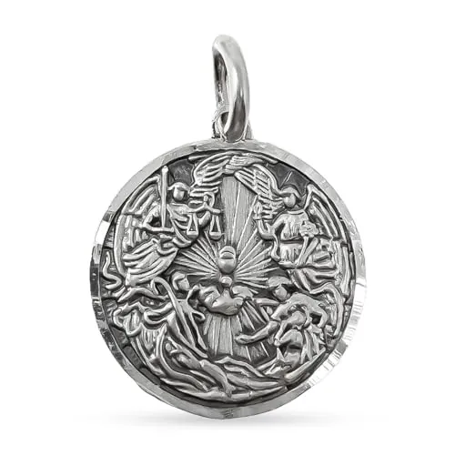 Inmaculada Romero IR Arcángeles San Rafael Gabriel Miguel Ángel de la Guarda Medalla Plata Ley maciza de 16mm.